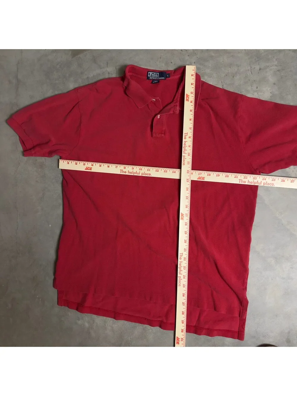 Polo Ralph Lauren Red Polo Mens L Cotton